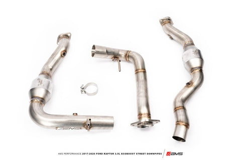 2017 - 2020 Ford Raptor 3.5L EcoBoost Street Downpipes - El Rey Motor Sports AMS Performance